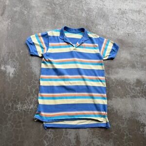 Vintage 1990's Polo Ralph Lauren pastel colors striped polo shirt tag missing